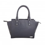 Beau Design Stylish Dark Blue Imported PU Leather Handbag With Double Handle For Women's/Ladies/Girls
